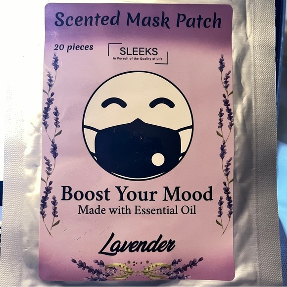 💖3/$15💖 [20pcs] Scented Mask Patch (Lavender) Essential Oil Face Mask Stickers - Picture 1 of 2